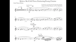 Believe Me If All Those Endearing Young Charms (Brass Quintet - Tenor Horn Solo)