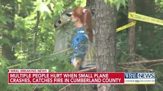 Multiple people hurt in small plane crash and fire in Cumberland County