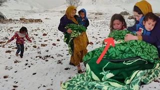 Nomadic heroic mother: saving her children from certain death in the snow