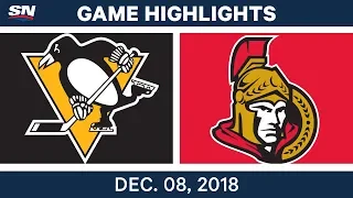 NHL Highlights | Penguins vs. Senators - Dec 8, 2018