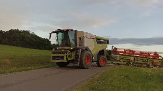 Odjezd kombajnů z pole Claas Lexion 6700,6600,660 Žně, Žatva, Zniwa, Harvest 2023