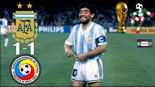 ARGENTINA 1-1 RUMANIA - MUNDIAL ITALIA '90