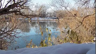 Река  Переход осени в зиму