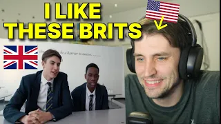 American reacts to British Highschoolers react to Bri'ish Memes