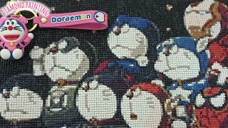 Diamond Painting, "DORAEMON" (timelapse)