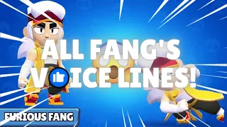 *NEW* | ALL FANG'S VOICE LINES ! | Brawl Stars | New Brawler 2022