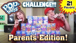 POP TART CHALLENGE! Parents Edition Blind Taste Test with 21 Flavors!