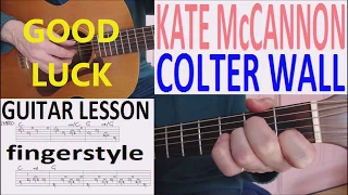 KATE McCANNON - COLTER WALL fingerstyle GUITAR LESSON