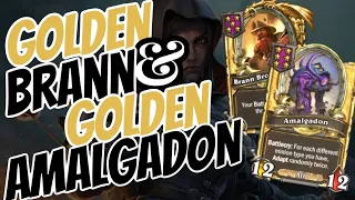 GOLDEN BRANN & GOLDEN AMALGADON?! Sunglitters Co-op! Hearthstone Battlegrounds