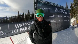 This is Welcome to Paradise Para-Snowboard Cross Course Preview at Big White Ski Resort