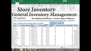 how to maintain store inventory in excel
