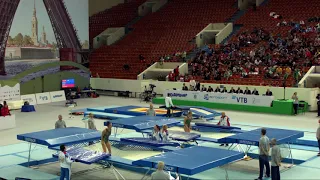 Russian Federation 2 (RUS) W - 2018 Trampoline Worlds, St. Petersburg (RUS) - Qualif Synchro R1