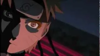 Naruto Sennin Mode vs Kyuubi Kage Bunshin