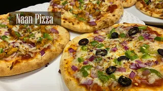 Naan Pizza || 10 Minute Quick And Easy Naan Pizza || Air Fryer And Oven Naan Pizza Recipe - RKC