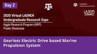 Gearless Electric Drive based Marine Propulsion System | 2020 LAUNCH UGR Expo