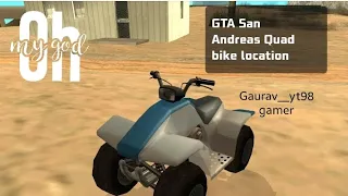 GTA San Andreas secret Quad bike location😲😲