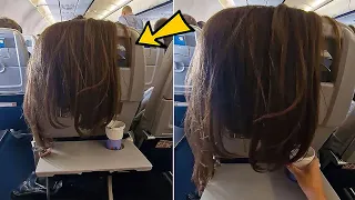 Arrogant Girl Has Hair Draping Over Seat - Then The Person Behind Her Makes Her Regret