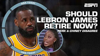 Chiney Ogwumike DISAGREES with Perk on if LeBron should RETIRE 🗣️ 'IT'S THE LAST STAND!' | NBA Today