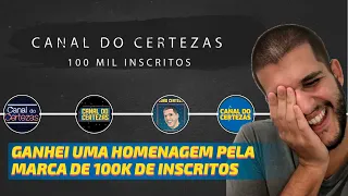 ME EMOCIONEI COM HOMENAGEM SURPRESA POR 100k INSCRITOS NO CANAL