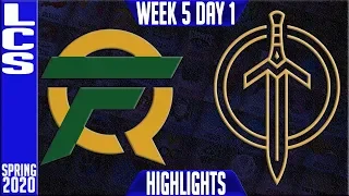 FLY vs GGS Highlights | LCS Spring 2020 W5D1 | FlyQuest vs Golden Guardians