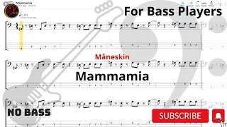 Måneskin - mammamia (Play Along Tabs) (Bass Cover)