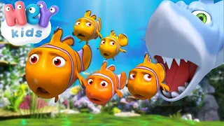 Five Little Fishies 🐠 Counting & Numbers Songs for Toddlers | HeyKids - Nursery Rhymes