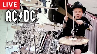 6 yr old Drummer - AC/DC - Back In Black LIVE