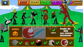 EQUIP ALL TYPE ZOMBIE FULL SKIN, WAR OF ZOMBIE, NEW MOD UPDATE | Stick War Legacy Mod - Stick3Apk