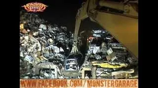 Monster Garage - The Hearse Car Crusher meets a fiery end!