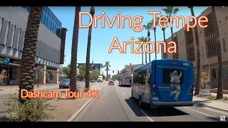 Driving in Phoenix | 4K Tempe Arizona State University  Mill Ave