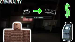 ROBLOX CRIMINALITY AFK GRIND/FARM METHODS (makes insane money and xp)