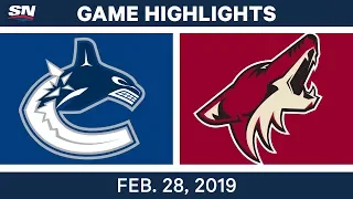 NHL Highlights | Canucks vs. Coyotes - Feb 28, 2019