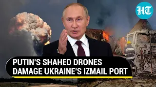 Putin's Aerial Blitz Flattens Ukraine's Izmail Port; 38 Shahed Drones Wreak Havoc | Watch