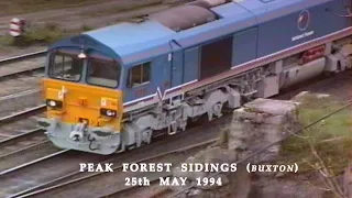 BR in the 1990s Peak Forest Sidings Buxton on 25th May 1994