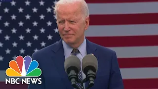 Watch: Demonstrators Interrupt Biden During Drive-In Rally In Ga. | NBC News NOW