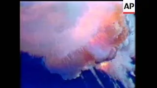 Space shuttle Challenger explodes