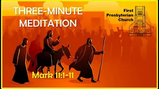 The 3-Minute Meditation  (Mark 11:1-11)