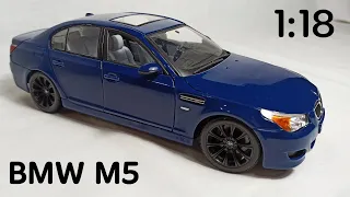 🚙 BMW M5 e60 ⭐️  scale model 1:18 detailed review diecast car MAISTO