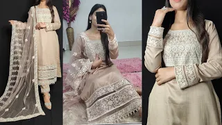 Trending Pakistani dress cutting & Stitching/ Party wear dress designing #new #viral #dress #kurti