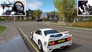 Forza Horizon 4 Ferrari F40 Realistic Cruise and Drifting! (Steering Wheel + Pedals Gameplay!)