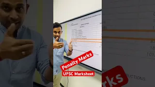 Why UPSC deduct penalty marks from marksheet #upscmotivation #penalty