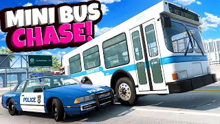 MINI BUS Makes For PERFECT Police Chases in BeamNG Drive Mods!