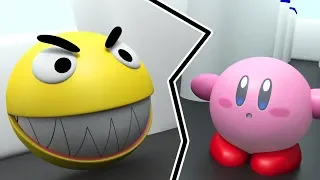 Pacman vs Kirby - Pacman and Kirby fighting together