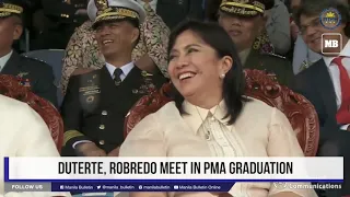 Duterte, Robredo meet in PMA graduation