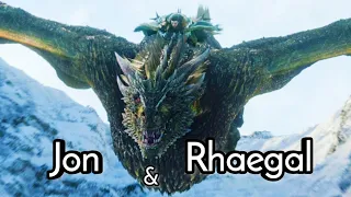 Jon Snow learns to ride a Dragon (Rhaegal) | Game of thrones S08E01