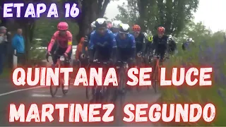 RESUMEN ETAPA 16 GIRO DE ITALIA 2024/QUINTANA SE LUCE MARTINEZ SEGUNDO POGACAR ARRASA