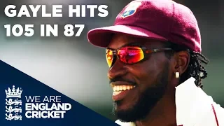 Gayle Hits Amazing 105 In 87 Balls | England v West Indies - Oval 2004