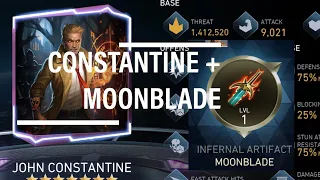 7 STAR CONSTANTINE + NEW ARTIFACT MOONBLADE IN SOLO RAID | Taste of Evil | Injustice 2 Mobile