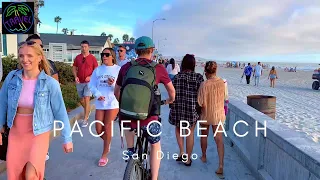 Pacific Beach in San Diego, California 2022 Walking Tour | 🎧 Binaural Audio