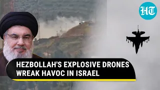 Hezbollah's Explosive Drones Attack Israeli Military Base In Galilee After 60-rocket Blitz | Watch